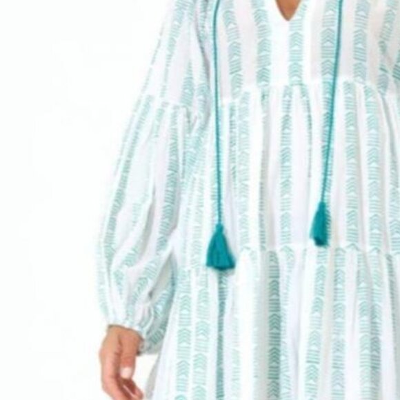 Oliphant Long-Sleeve Striped Mini Dress - New with Tags - Picture 2 of 5